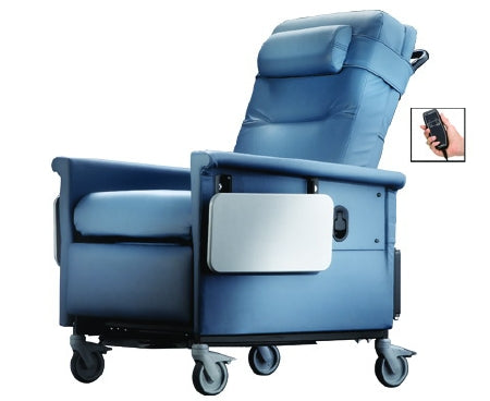 Champion Manufacturing Bariatric Power Recliner/Transporter 56 Series Colonial Blue 5 Inch Thermoplastic Casters