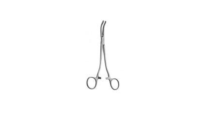 V. Mueller Uterine Forceps Heaney-Ballentine 8-1/4 Inch Length Stainless Steel Ring Handle Curved Double Acton - M-1083312-1313 - Each