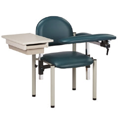 Clinton Industries Blood Drawing Chair SC Series Padded Straight Flip Up Arm Canyon