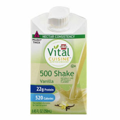 Hormel Food Sales Oral Supplement Vital Cuisine® 500 Shake Vanilla Flavor Ready to Use 8.45 oz. Carton