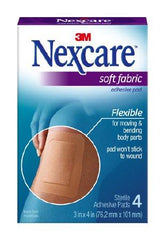 3M Adhesive Strip Nexcare™ 3 X 4 Inch Fabric Rectangle Tan Sterile