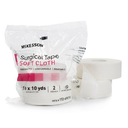 Medical Tape McKesson Cloth 1 Inch X 10 Yard White NonSterile