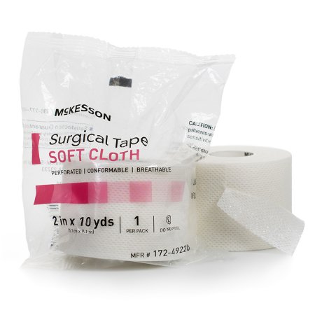 Medical Tape McKesson Cloth 2 Inch X 10 Yard White NonSterile