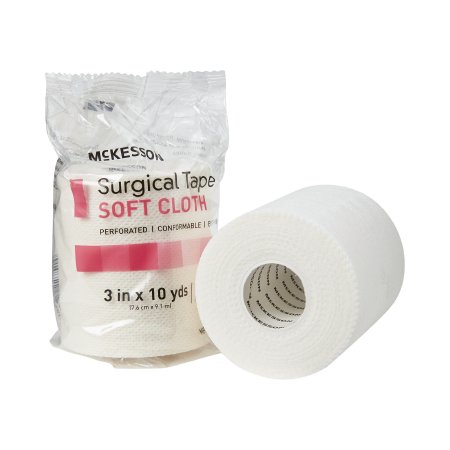 Medical Tape McKesson Cloth 3 Inch X 10 Yard White NonSterile