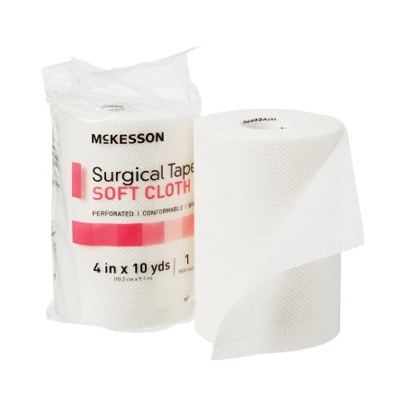 Medical Tape McKesson Cloth 4 Inch X 10 Yard White NonSterile