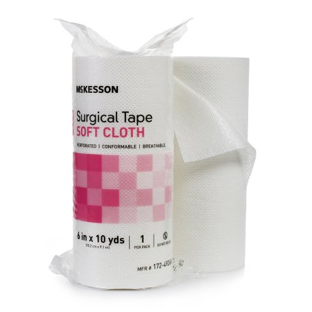 Medical Tape McKesson Cloth 6 Inch X 10 Yard White NonSterile