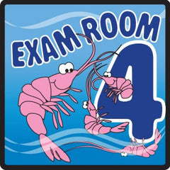 Clinton Industries Door Sign Room Sign Clinton™ Exam Room 4 - M-1084130-1633 - Each