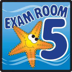 Clinton Industries Door Sign Room Sign Clinton™ Exam Room 5 - M-1084131-4085 - Each
