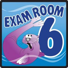 Clinton Industries Door Sign Room Sign Clinton™ Exam Room 6 - M-1084132-3247 - Each