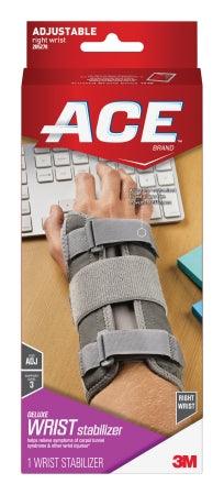 3M Wrist Brace 3M™ Ace™ Aluminum / Nylon / Polyester / Polypropylene / Polyurethane / Spandex Right Hand Gray One Size Fits Most