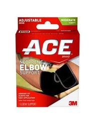 3M Elbow Support 3M™ Ace™ One Size Fits Most Pull-On Sleeve Left or Right Elbow Black