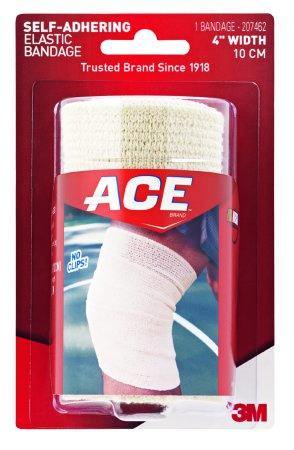 3M Elastic Bandage 3M™ ACE™ 4 Inch Width Standard Compression Self-adherent Closure Tan NonSterile