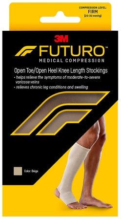 3M Compression Stocking 3M™ Futuro™ Knee High Medium Beige Open Toe