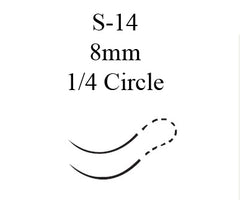 J & J Healthcare Systems Suture with Needle Coated Vicryl™ Absorbable Coated Violet Suture Braided Polyglactin 910 Size 6 - 0 18 Inch Suture Double-Armed 8 mm Length 1/4 Circle Spatula Needle