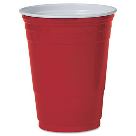 Dart® Solo Plastic Party Cold Cups, 16oz, Red, 50/Pack