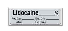 Shamrock Scientific Drug Label Shamrock Anesthesia Label Lidocaine / _____% Gray 1/2 X 1 Inch - M-1085880-3387 - Roll of 333