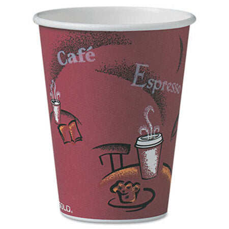 Dart® Solo Bistro Design Hot Drink Cups, Paper, 12oz, 300/Carton