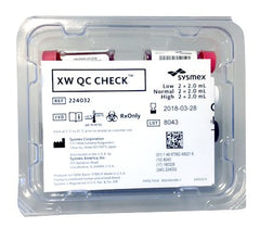 Sysmex America Hematology Control XW QC CHECK Multiple Parameters Low Level / Normal Level / High Level 4 X 3 X 3 mL