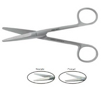 BR Surgical Dissecting Scissors Mayo 5-1/2 Inch Length Stainless Steel Finger Ring Handle Straight - M-1086179-3217 - Each