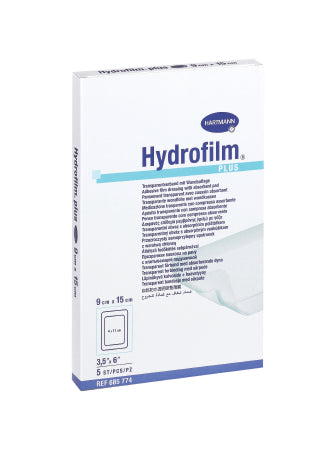 Hartmann Transparent Film Dressing with Pad Hydrofilm® Plus Rectangle 3-1/2 X 6 Inch 2 Tab Delivery Without Label Sterile