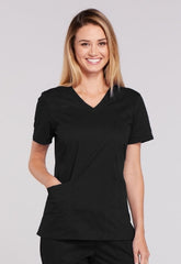 Inspired Results Inc Scrub Shirt Cherokee X-Small Black 3 Pockets Short Sleeve Female