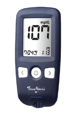 Links Medical Blood Glucose Meter GlucoNavii™ 5 Second Results Stores Up To 400 Results No Coding Required