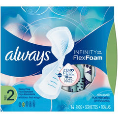 The Palm Tree Group Feminine Pad Always® Infinity with Flex Foam Maxi with Wings Super Absorbency