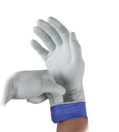 Microflex Medical Exam Glove LifeStar™ EC Medium NonSterile Nitrile Extended Cuff Length Textured Fingertips White / Blue Not Chemo Approved - M-1086857-3285 - Case of 1000