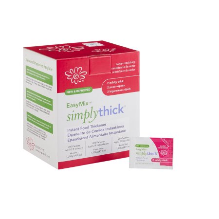 Simply Thick Food and Beverage Thickener SimplyThick® Easy Mix 6 Gram Individual Packet Unflavored Gel Nectar Consistency