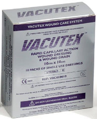 MPM Medical Rapid Capillary Action Wound Dressing Vacutex™ Polyester Filamets / Polyester / Cotton Non-impregnated 4 X 4 Inch Sterile