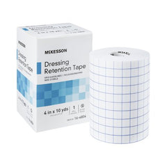 Dressing Retention Tape McKesson Nonwoven Fabric / Printed Release Paper 4 Inch X 10 Yard White NonSterile