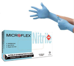 Microflex Medical Exam Glove MICROFLEX® N85 Small NonSterile Nitrile Standard Cuff Length Fully Textured Light Blue Not Chemo Approved - M-1088193-2656 - Case of 1000