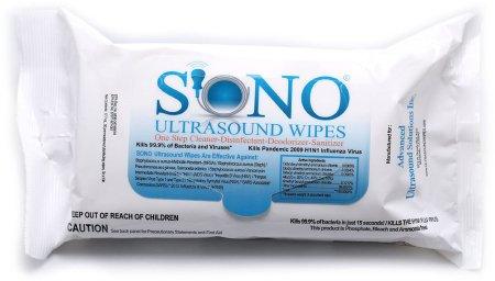 Advanced Ultrasound Solutions Sono® Surface Disinfectant Cleaner Premoistened Wipe 50 Count Soft Pack Disposable Scented NonSterile - M-1088401-1347 - Box of 12