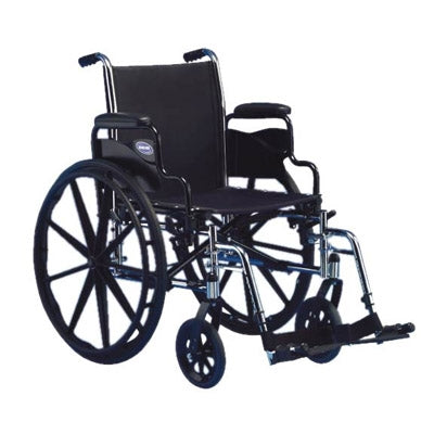 Invacare Reclining Wheelchair Tracer® SX5 Recliner Dual Axle Removable Arm Style Footrest Black Upholstery 18 Inch Seat Width 250 lbs. Weight Capacity