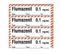 Shamrock Scientific Drug Label Shamrock Anesthesia Label Flumazenil / 0.1 mg/mL White 1/2 X 1 Inch - M-1088471-3165 - Roll of 1