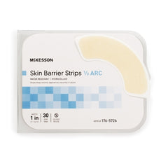 Skin Barrier Strip McKesson Mold to Fit, Standard Wear Adhesive without Tape Without Flange Universal System Hydrocolloid 1/3 Curve 1 Inch W