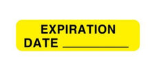 United Ad Label Pre-Printed Label Communication Fill In Yellow Paper Expiration Date Black Quality Control Label 5/16 X 1-1/4 Inch - M-1088860-4909 - Roll of 760