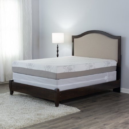 Protect A Bed Mattress Cover Protect-A-Bed® 36 X 84 X 10 to 16 Inch 100% Polyester Main Panel / 100% Polyurethane Laminate Lining / 100% Polyester Skirt For California King Size Mattresses