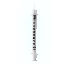 Arkray USA Insulin Syringe with Needle Assure® ID 0.5 mL 29 Gauge 1/2 Inch Attached Needle Sliding Safety Needle