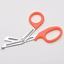 Trauma Shears McKesson Medicut™ Orange 7-1/4 Inch Length Medical Grade Stainless Steel Finger Ring Handle Blunt Tip / Blunt Tip - M-1089414-4592 - Case of 10