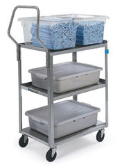 Lakeside Manufacturing Utility Cart Lakeside® Handler™ 24-3/8 X 50-1/4 X 54-4/8 Inch Silver 21 X 49 Inch, 13-1/8 Inch Shelf Clearance