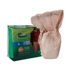 Kimberly Clark Female Adult Absorbent Underwear Depend® FIT-FLEX® Pull On with Tear Away Seams X-Large Disposable Heavy Absorbency - M-1090310-4560 - Case of 30