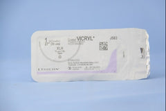Suture with Needle Coated Vicryl Absorbable Coated Violet Suture Braided Polyglactin 910 Size 1 27 Inch Suture 1-Needle 70 mm Length 1/2 Circle Taper Point Needle