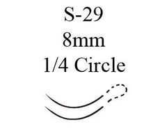 J & J Healthcare Systems Suture with Needle Coated Vicryl™ Absorbable Coated Violet Suture Braided Polyglactin 910 Size 6 - 0 18 Inch Suture Double-Armed 8 mm Length 1/4 Circle Spatula Needle