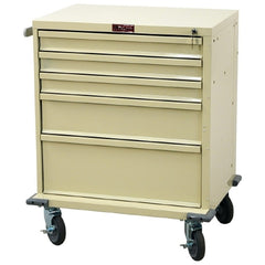 Harloff Procedure Cart V-Series Steel 22 X 29.5 X 34 Inch Light Gray (3) 3 Inch, (1) 6 Inch, (1) 9 Inch Drawers, 16.75 X 23 Inch Internal Drawer - M-1091162-4170 - Each