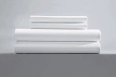 Standard Textile Bed Sheet Flat 66 X 110 Inch White Reusable