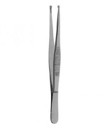 V. Mueller Tissue Forceps V. Mueller® Selman 6 Inch Length Spring Handle Fine, Serrated, Round Tips - M-1091632-3072 - Each