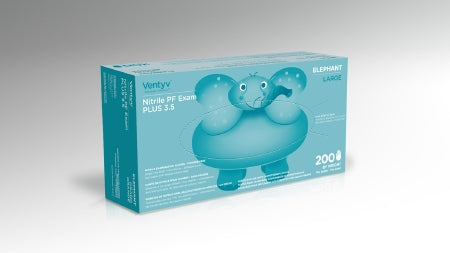 Ventyv Exam Glove Ventyv™ Plus 3.5 ELEPHANT Large NonSterile Nitrile Standard Cuff Length Textured Fingertips Violet Chemo Tested - M-1091783-2260 - Box of 200