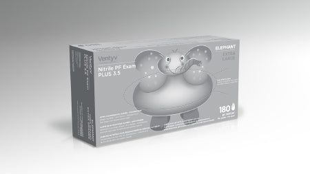 Ventyv Exam Glove Ventyv™ Plus 3.5 ELEPHANT X-Large NonSterile Nitrile Standard Cuff Length Textured Fingertips Violet Chemo Tested - M-1091784-1635 - Case of 1800