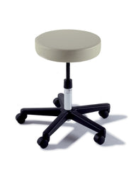 Midmark Adjustable Stool Ritter® 270 Value Series Backless Screw Adjust, Manual Seat Height Adjustment 5 Casters Ultrafree Obsidian